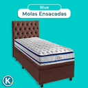 Ver imagem 4 de Conjunto Cama Box Bau Marrom Solteiro + Colchão Molas Ensacadas Blue Paropas + Cabeceira