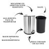 Lixeira 20 Litros Aço Inox com Pedal Cesto Removível Mimo - 4