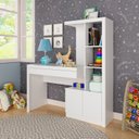 Ver imagem 1 de Mesa de Estudos Infantil 122,5x138x46, Lucca 1 Gaveta 122,5cm Branco