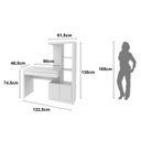 Ver imagem 3 de Mesa de Estudos Infantil 122,5x138x46, Lucca 1 Gaveta 122,5cm Branco