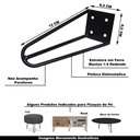 Ver imagem 2 de Pé de Metal 15 Cm Hairpin Legs Mesas de Centro Puffs Preto G41 Gran Belo Pé Metal Mesa Sofá Puff Ban