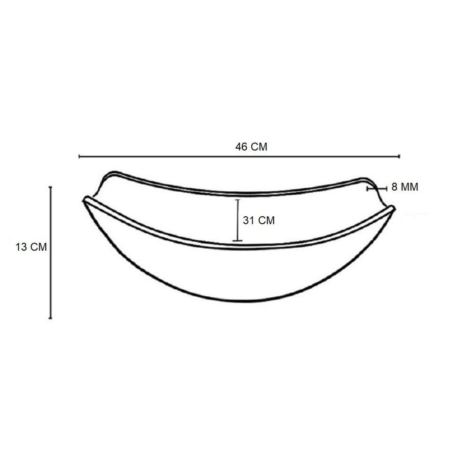 Kit Cuba de Vidro + Torneira para Lavatório Oval Chanfrada 46cm - 5