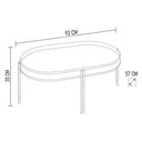 Ver imagem 4 de Mesa de Centro Para Sala Estilo Industrial Ville L06 Preto - Mpozenato