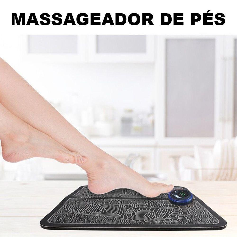 Tapete Massageador Eletrico de Pes Portatil Pernas Bem Estar Saude Pernas Reflexologia Melhora - 2