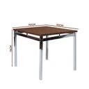 Ver imagem 4 de Mesa Para Sala De Jantar Cromado Tampo Castanho Rústico Riviera Art Panta 90 X 90