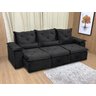 Sofá Retrátil Reclinável 2,70 M Preto 504 Athenas Premium - 1