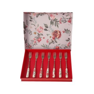 Conjunto com 7 Peças Talher Estampa para Bolo Natalino Tuut