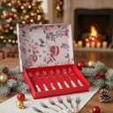 Ver mais imagens de Conjunto com 7 Peças Talher Estampa para Bolo Natalino Tuut