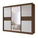 Ver imagem 3 de Guarda-Roupa Casal MDF com Espelho 3 Portas 6 Gavetas Miami