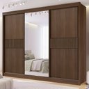 Ver mais imagens de Guarda-Roupa Casal MDF com Espelho 3 Portas 6 Gavetas Miami