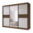 Ver imagem 3 de Guarda-roupa Casal Mdf com Espelho 3 Portas 6 Gavetas Miami