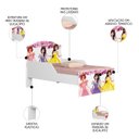Ver imagem 3 de Mini Cama Infantil 148x68cm Proteção Lateral Princesa Rosa Z53 - Mpozenato