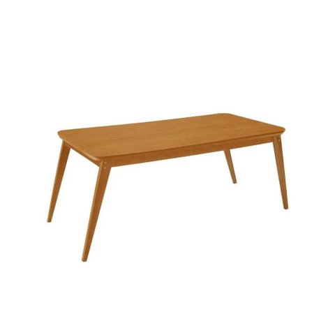 Mesa P/ Cozinha Rufato Havana Madeira C/ Tampo Madeirado Curvo 180cm Naturale