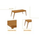 Ver imagem 6 de Mesa P/ Cozinha Rufato Havana Madeira C/ Tampo Madeirado Curvo 180cm Naturale