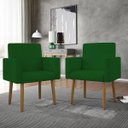 Ver imagem 2 de Kit 5 Cadeiras Poltronas Decorativa - Escritório - Recepção Cor:verde