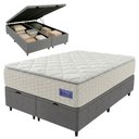 Ver imagem 1 de Cama Box Baú Queen Colchão Ortopédico Atena Molas Ensacadas Pillow Top Hip Sleep