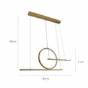 Ver imagem 4 de Luminária Pendente 90cm 40w Dourado 3000k 3200lm Ip20 Bivolt Lumier