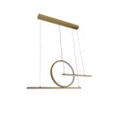 Ver imagem 1 de Luminária Pendente 90cm 40w Dourado 3000k 3200lm Ip20 Bivolt Lumier