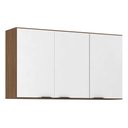 Ver imagem 4 de Armário Aéreo Firenze 120cm 3 Portas - Demóbile Cor Amendola/branco