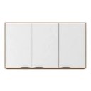Ver imagem 1 de Armário Aéreo Firenze 120cm 3 Portas - Demóbile Cor Amendola/branco