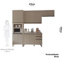 Ver imagem 3 de Cozinha Modulada Compacta 4 Peças com Tampo e Espaço para Forno e Micro-ondas Linea Luciane Móveis
