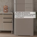 Ver imagem 6 de Cozinha Modulada Compacta 4 Peças com Tampo e Espaço para Forno e Micro-ondas Linea Luciane Móveis