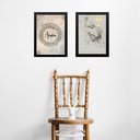 Ver imagem 1 de Kit 2 Quadros Oração Pai Nosso - Jesus Mármore 24x18cm - com Vidro:moldura Preta