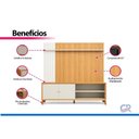 Ver imagem 5 de Home Rack Painel p/ TV 65 pol Valença 162cm Jequitiba/Off Linea