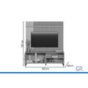 Ver imagem 4 de Home Rack Painel p/ TV 65 pol Valença 162cm Jequitiba/Off Linea