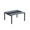 Ver imagem 2 de Estação de Trabalho Mesa Plataforma Escritório Dupla para 2 Pessoas com Caixa de Tomada PDC