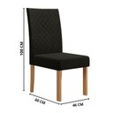 Ver imagem 4 de Sala Jantar Isa 160cm Vidro 6 Cadeiras Elegance Preto/Mel