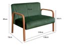 Ver imagem 6 de Kit Namoradeira + Poltrona Anita Decoração Recepção Sala Escritório - Veludo Verde