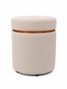 Ver imagem 3 de Kit de Puff com Cinta Superior Cobre Fosco Bege Linho - Let Móveis