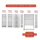 Ver imagem 6 de Guarda Roupa Casal Safiraplus 11 Portas de Bater 7 Gavetas MDF Neve