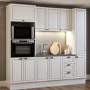 Ver imagem 1 de Cozinha Completa 4PÇS 10PTS 3GAV Americana Branco com Rodapé