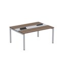 Ver imagem 2 de Estação de Trabalho Mesa Plataforma Escritório Dupla para 2 Pessoas com Caixa de Tomada PDC