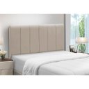 Ver imagem 2 de Cabeceira Solteiro Estofada Madeira Cama Box Camila:bege