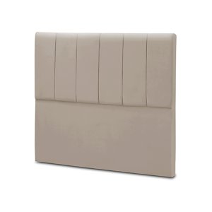 Cabeceira Solteiro Estofada Madeira Cama Box Camila:bege