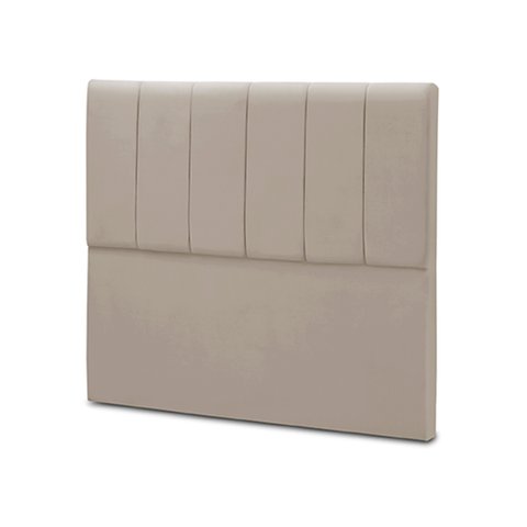Cabeceira Solteiro Estofada Madeira Cama Box Camila:bege