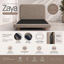 Ver imagem 3 de Cama Box Base Casal com Cabeceira Zaya 138x188 Flutuante Japonesa Bouclê Capuccino - Desk Design