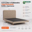 Ver imagem 4 de Cama Box Base Casal com Cabeceira Zaya 138x188 Flutuante Japonesa Bouclê Capuccino - Desk Design