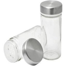 Porta Temperos Giratório Bambu Prime com 12 Potes Vidro Tampa Prata - Lívon - 3