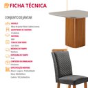 Ver imagem 2 de Mesa de Jantar Eloise 90cm Tampo MDF Vidro Canto Copo com 4 Cadeiras Lorena