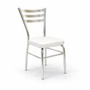 Ver imagem 3 de Cadeira de Cozinha Jantar com Reforço Cromada Assento Grosso Branco Confortável Kit 5 Unidades