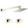 Kit Ducha 20x20 Slim De Parede Gold Dourado + Acab Registro - 1
