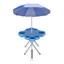 Ver imagem 1 de Mesa Praia Desmontável Petisqueira Azul E Sup. Guarda-Sol