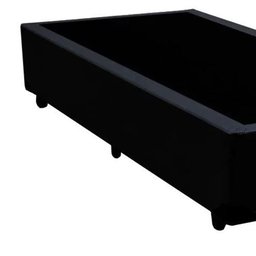 Cama Box Solteiro 88 Bello Box - Tecido Sintético Preto 88x188x40 - 2