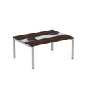 Ver imagem 2 de Estação de Trabalho Mesa Plataforma Escritório Dupla para 2 Pessoas com Caixa de Tomada PDC