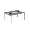 Ver imagem 2 de Estação de Trabalho Mesa Plataforma Escritório Dupla para 2 Pessoas com Caixa de Tomada PDC