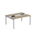Ver imagem 2 de Estação de Trabalho Mesa Plataforma Escritório Dupla para 2 Pessoas com Caixa de Tomada PDC